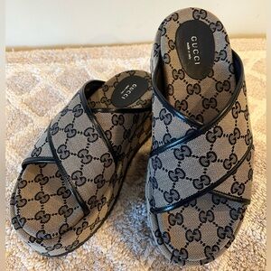 Gucci Monogram Slide Sandals